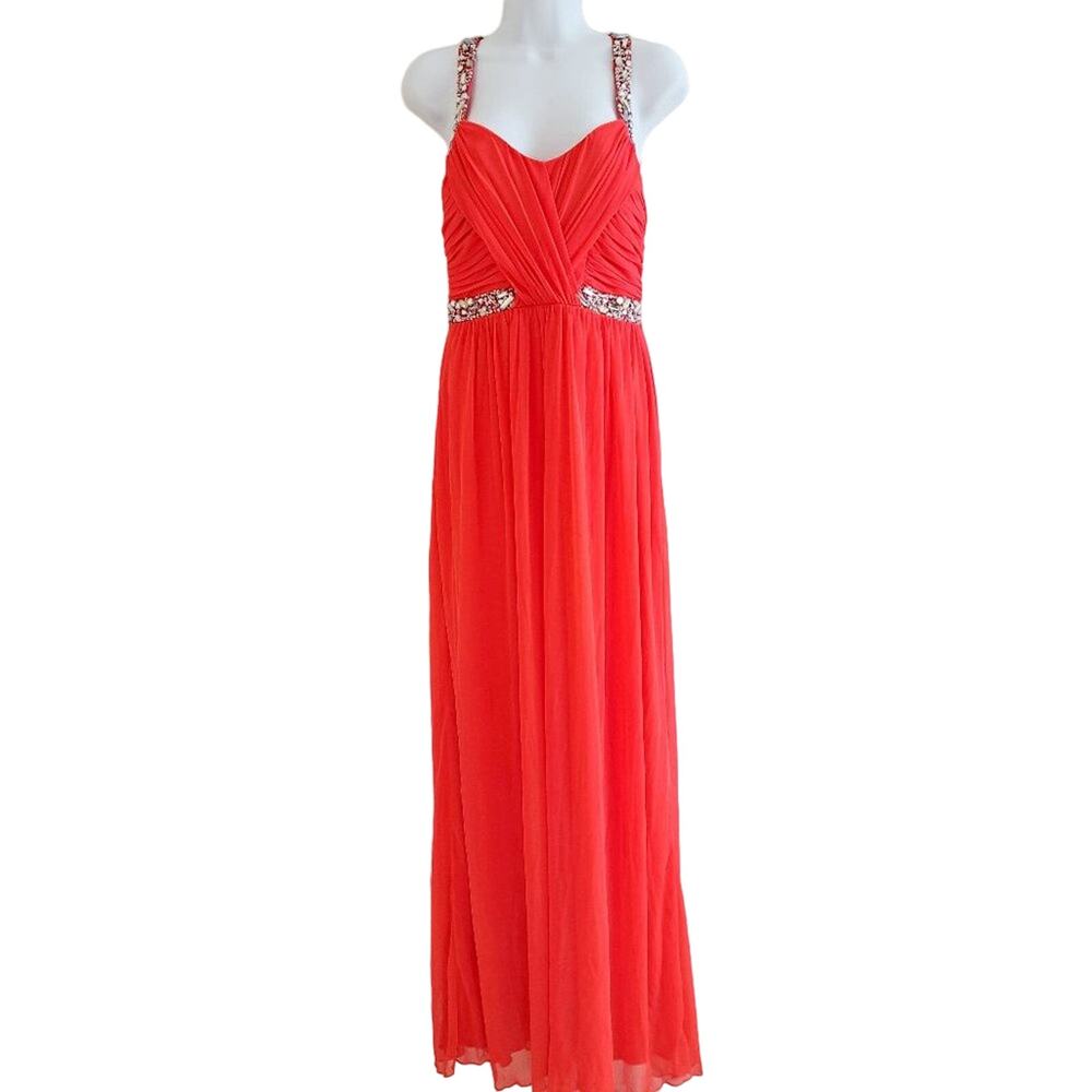 City Triangles Sequin Embellished Chiffon Dress